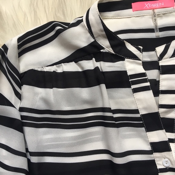 Modcloth black/ white striped blouse. - Picture 8 of 8